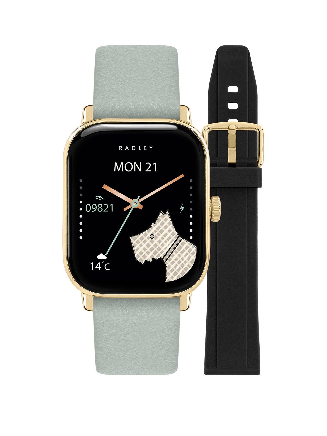 Radley Series 56 Eucalyptus Leather Strap and Black Silicone Strap Smartwatch TFT/Calling