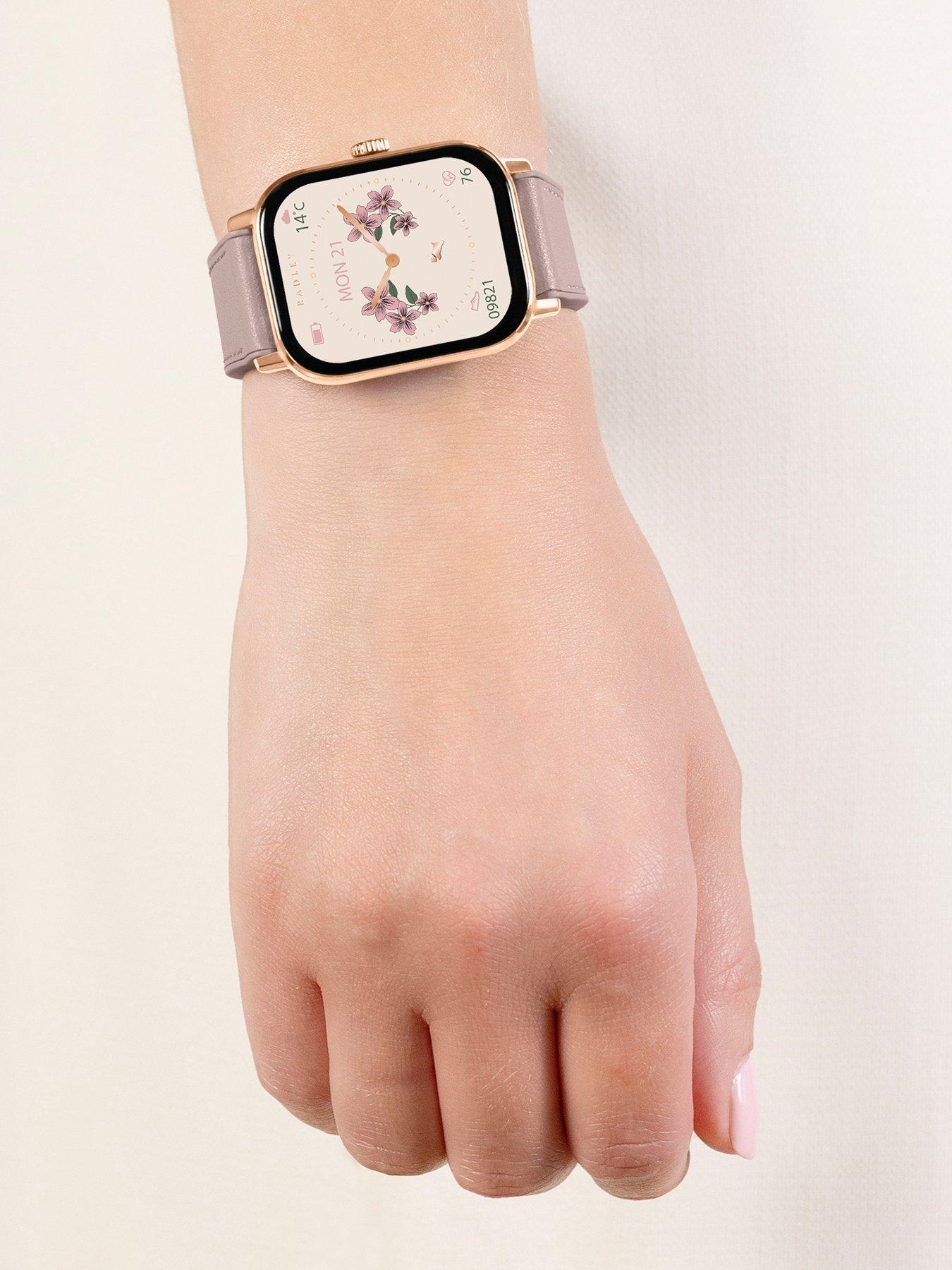 Image 2 of 6 of Radley Series 56 Cobweb Leather Silicone Strap Smartwatch - TFT/Calling