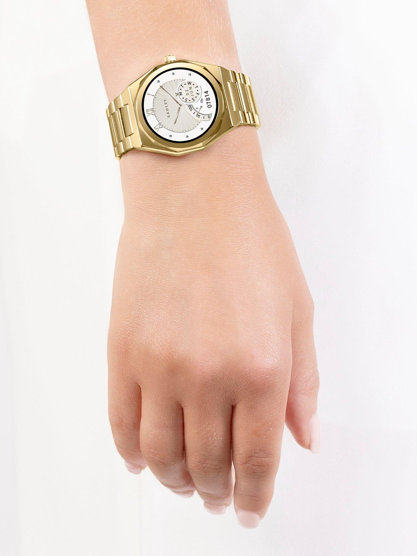 Image 3 of 7 of Radley Series 47 Shaped Bezel Pale Gold Smart Watch - Amoled/Calling