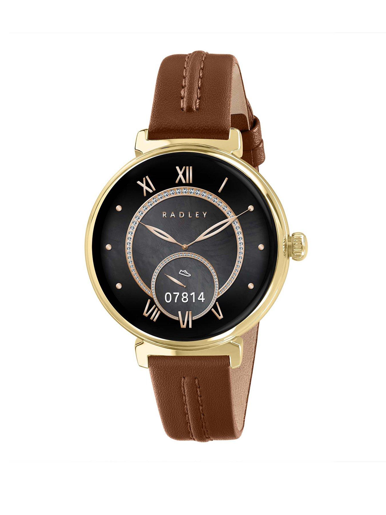 Radley Series 48 Cognac Leather Strap T-Bar Amoled Smartwatch - Amoled/Calling