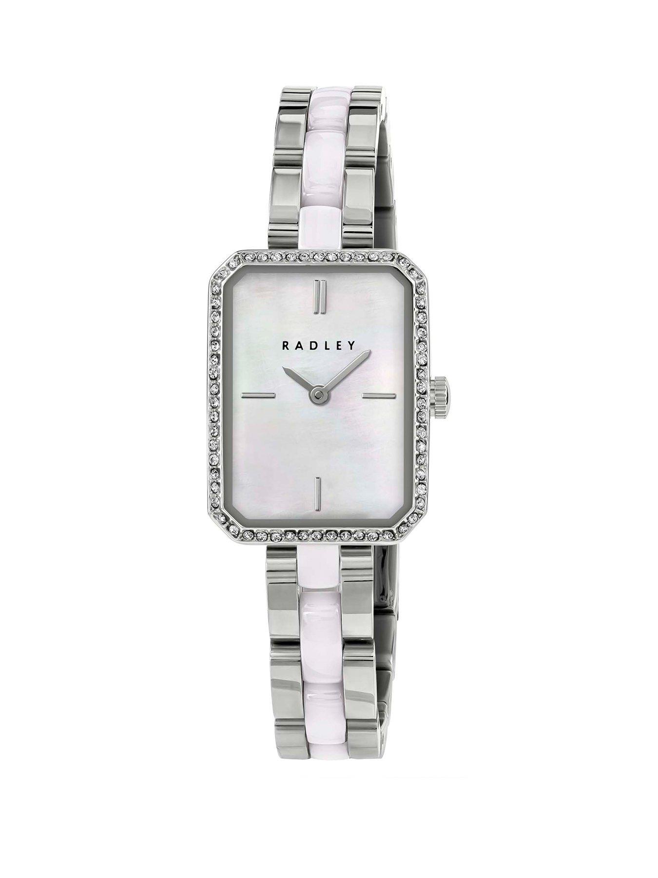 Radley ladies White Ceramic Silver Bracelet Watch