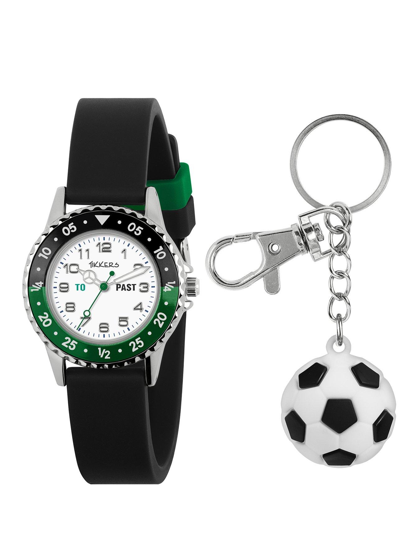Image 1 of 7 of Tikkers Black strap time teacher watch