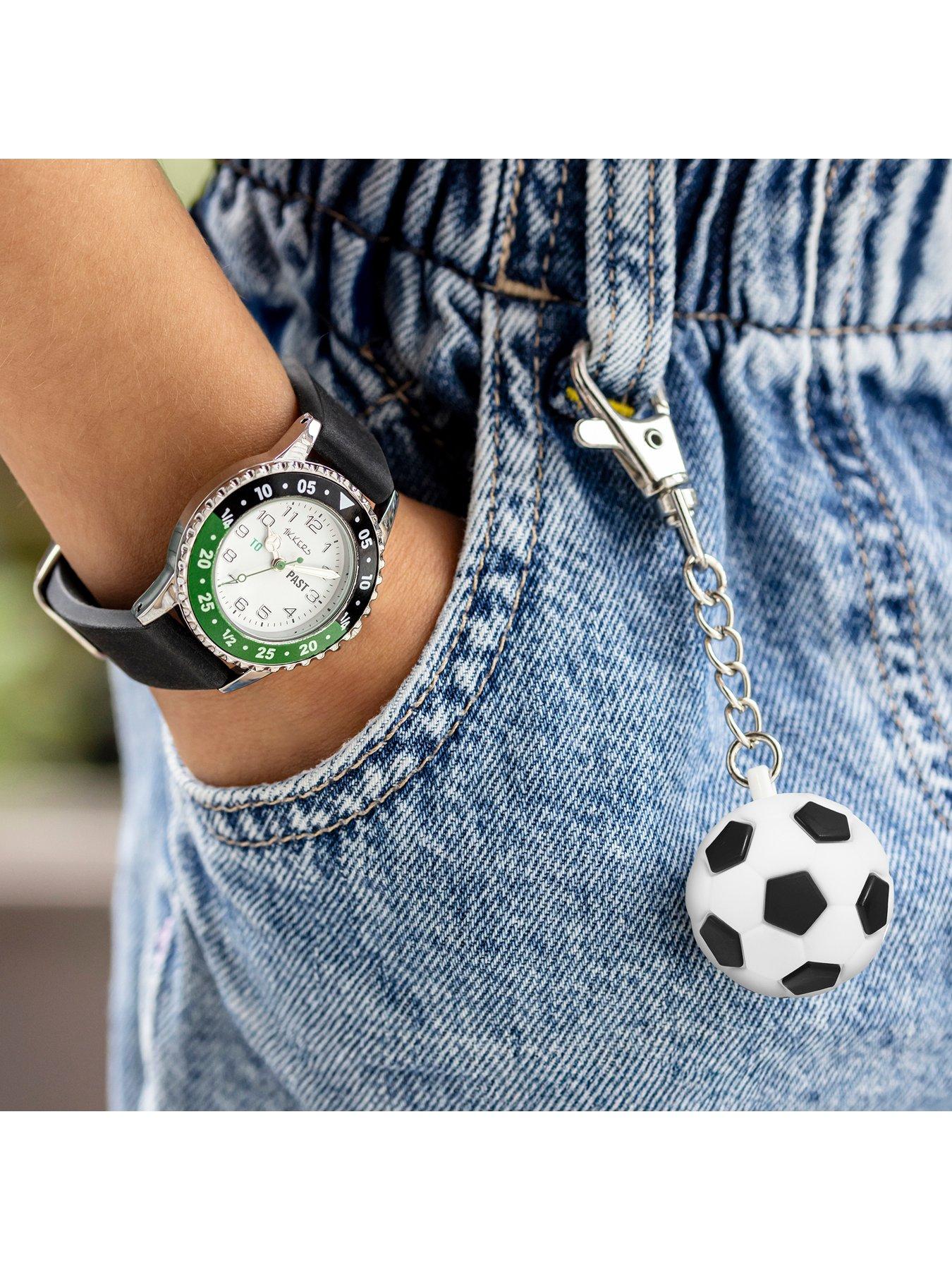 Image 6 of 7 of Tikkers Black strap time teacher watch