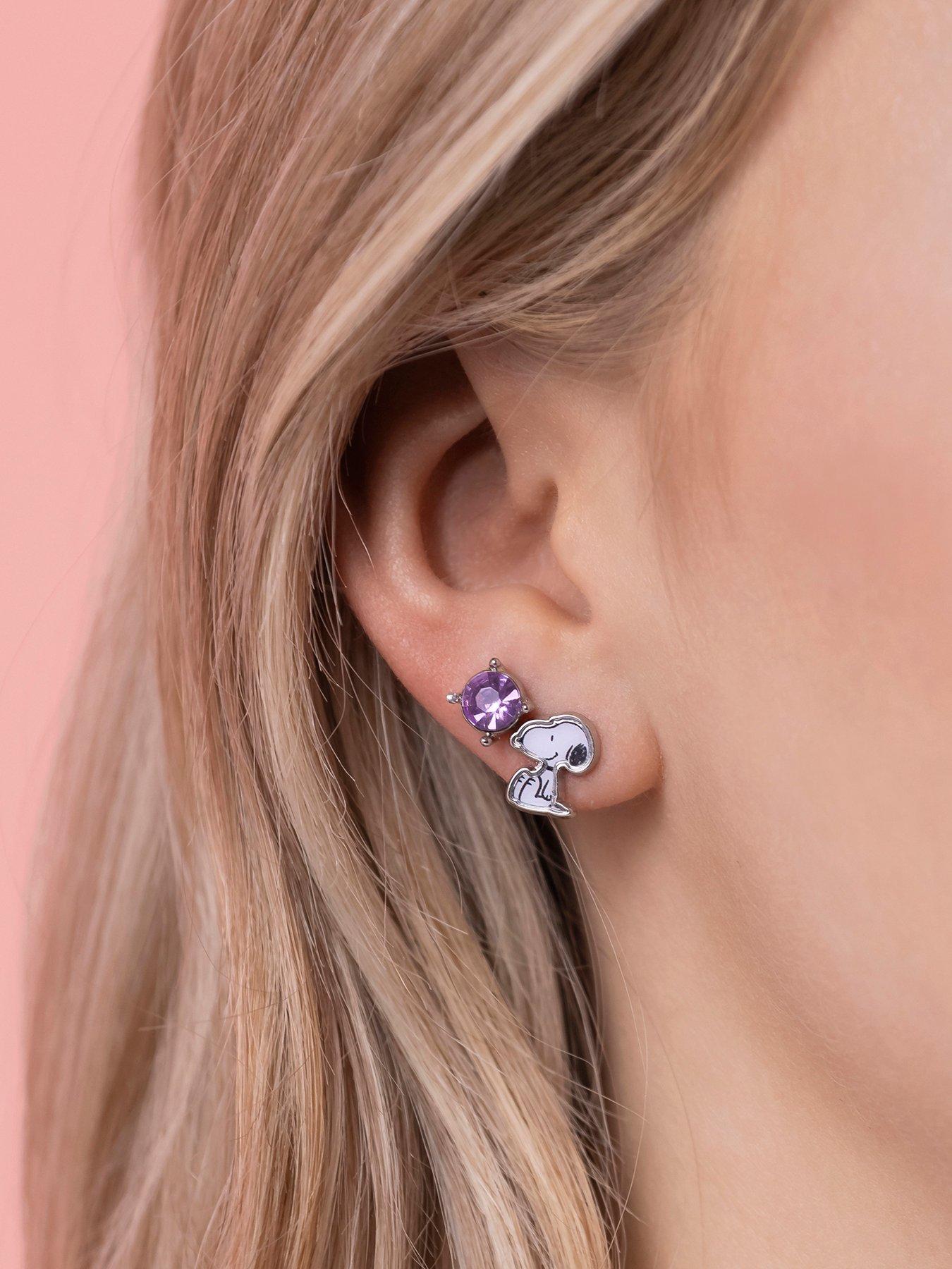 Image 3 of 4 of Snoopy Peanuts Snoopy Costume Earring Trio Set