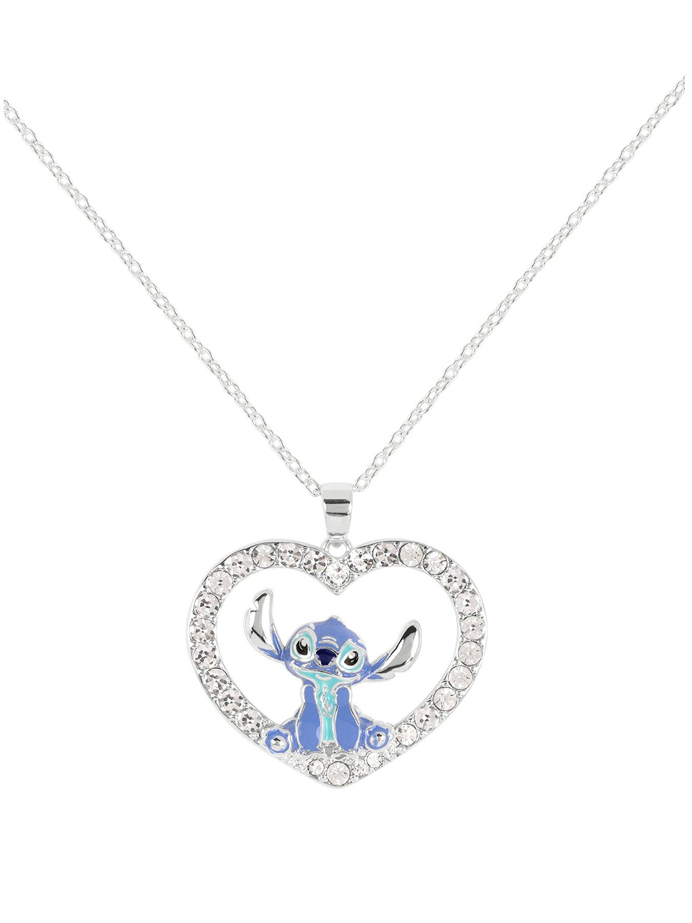 Disney Stitch Stone Set Heart Necklace
