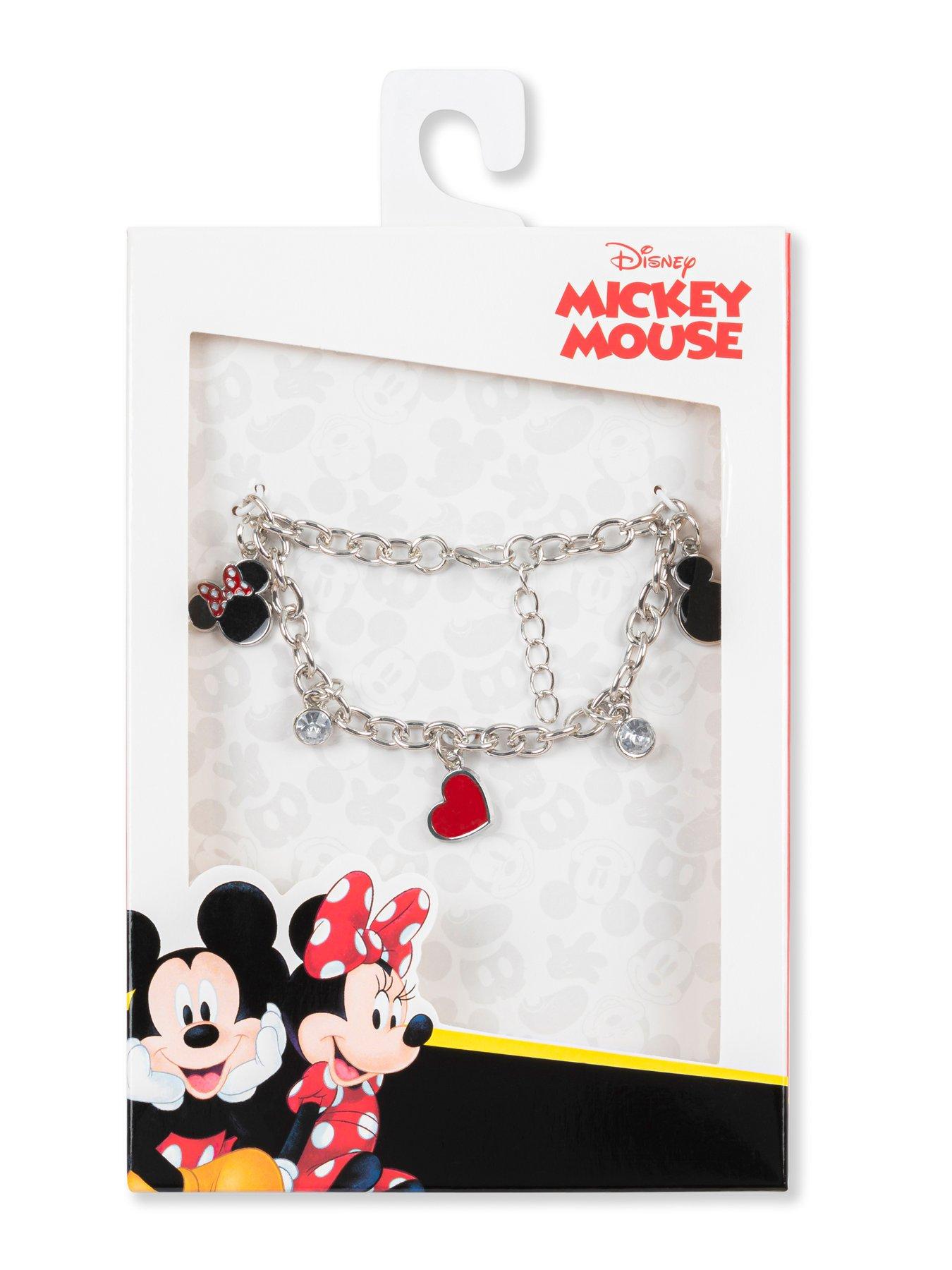 Image 2 of 3 of Disney Minnie &amp; Mickey Mouse Charm Bracelet