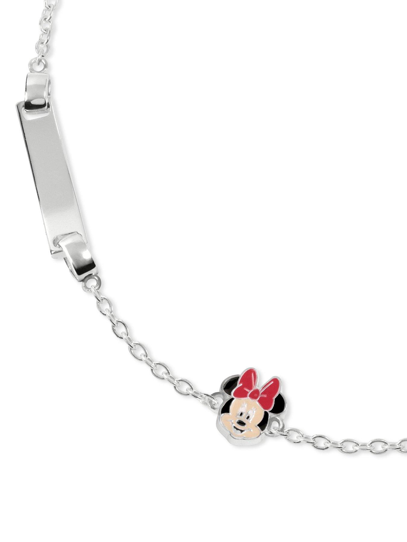 Image 2 of 3 of Disney Sterling Silver 925 Minnie Mouse Plaque Bracelet