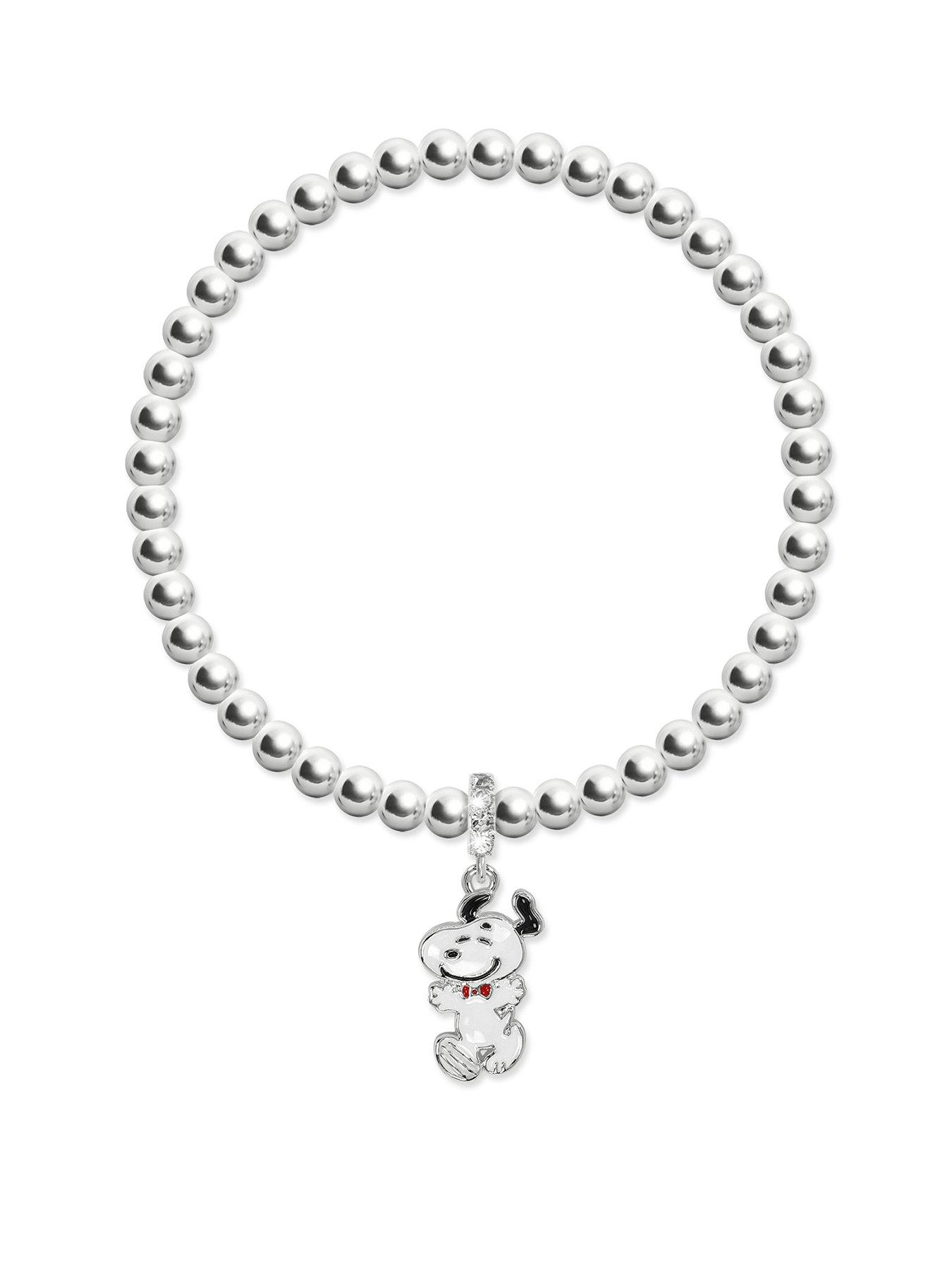 Snoopy SNOOPY CHARM SILVER BEADS BRACELET
