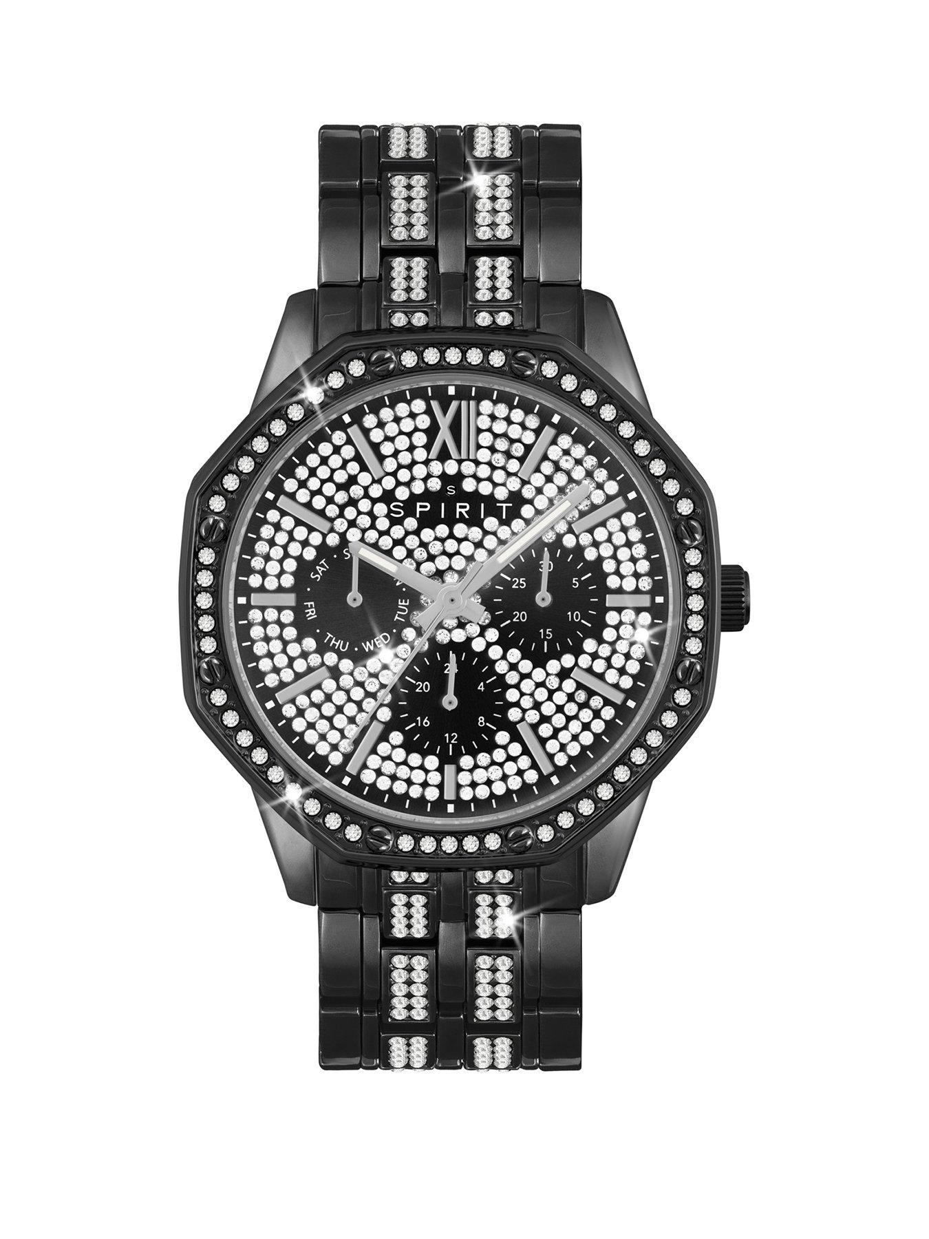 Spirit Gents IPB Stone Set Chronograph Bracelet Watch