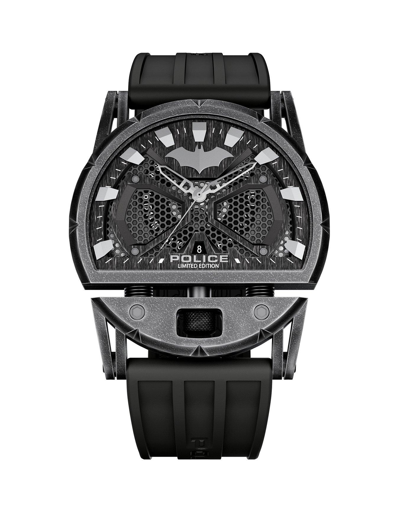 Image 1 of 3 of Police Gents Batman Dark Side Black Silicone Strap Watch&nbsp;