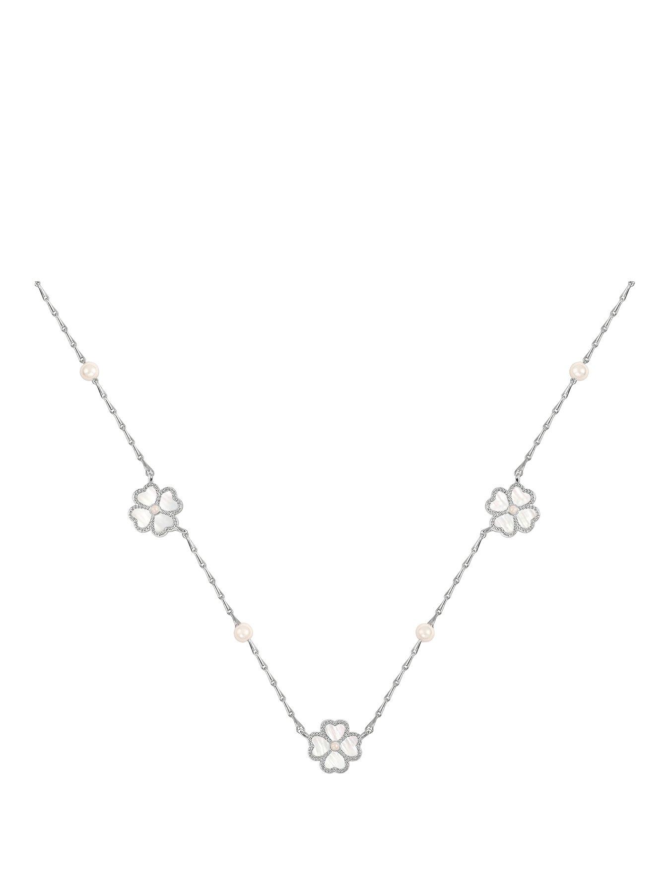 Radley S MOP Heart Flower Necklace
