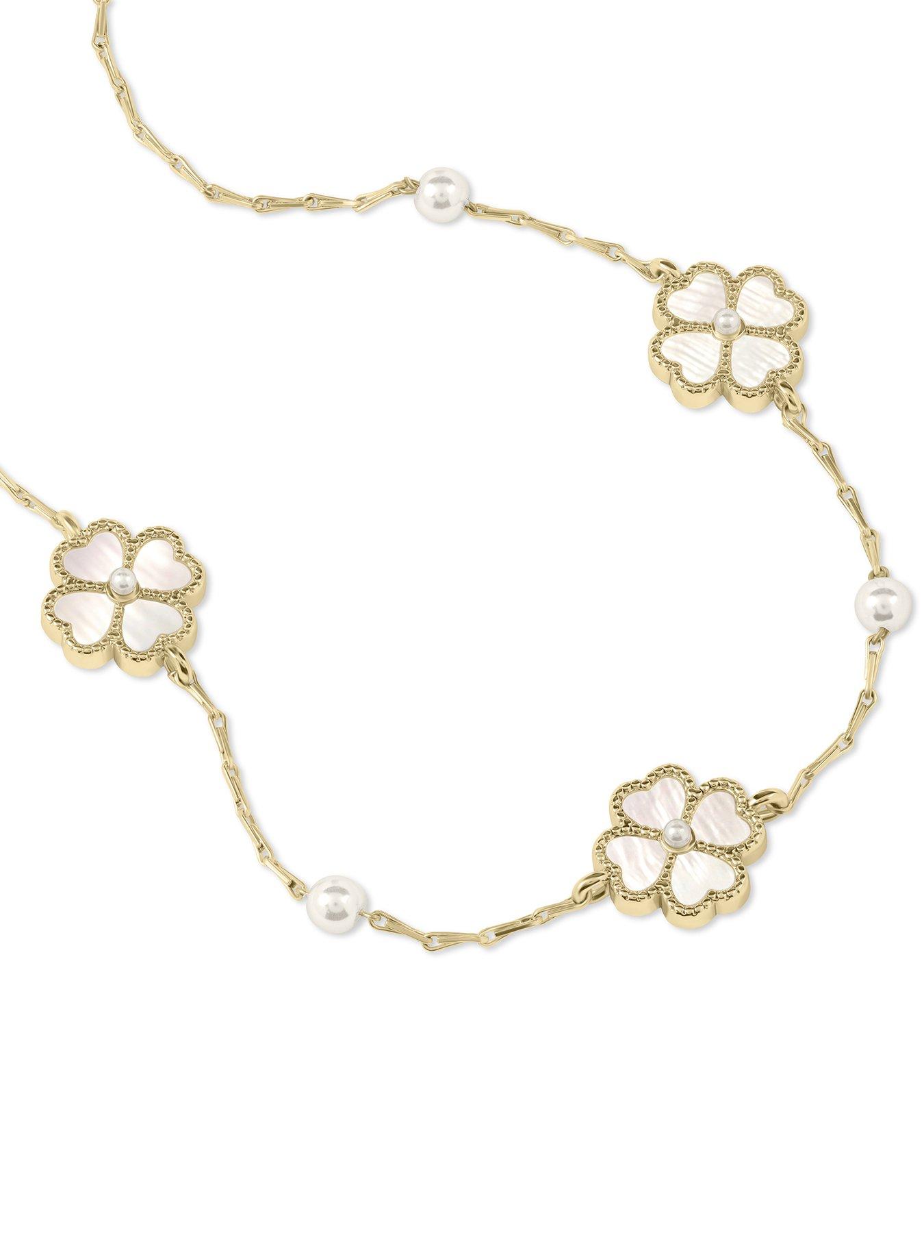 Image 2 of 4 of Radley 18ct GP MOP Heart Flower Friendship Bracelet