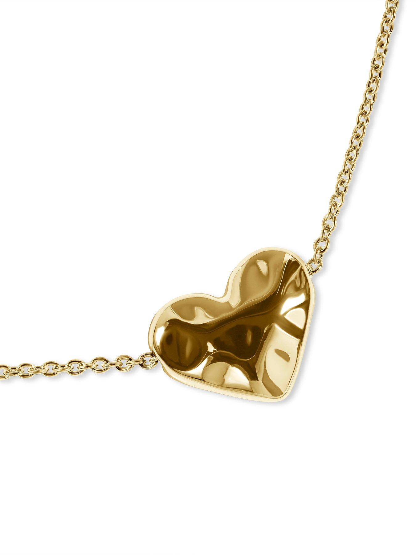 Image 2 of 4 of Radley 18ct Gold Plated Hammered Heart Friendship Bracelet