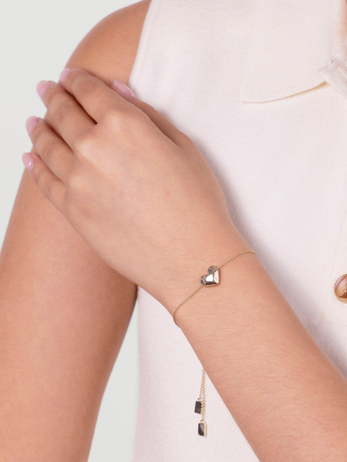 Image 3 of 4 of Radley 18ct Gold Plated Hammered Heart Friendship Bracelet