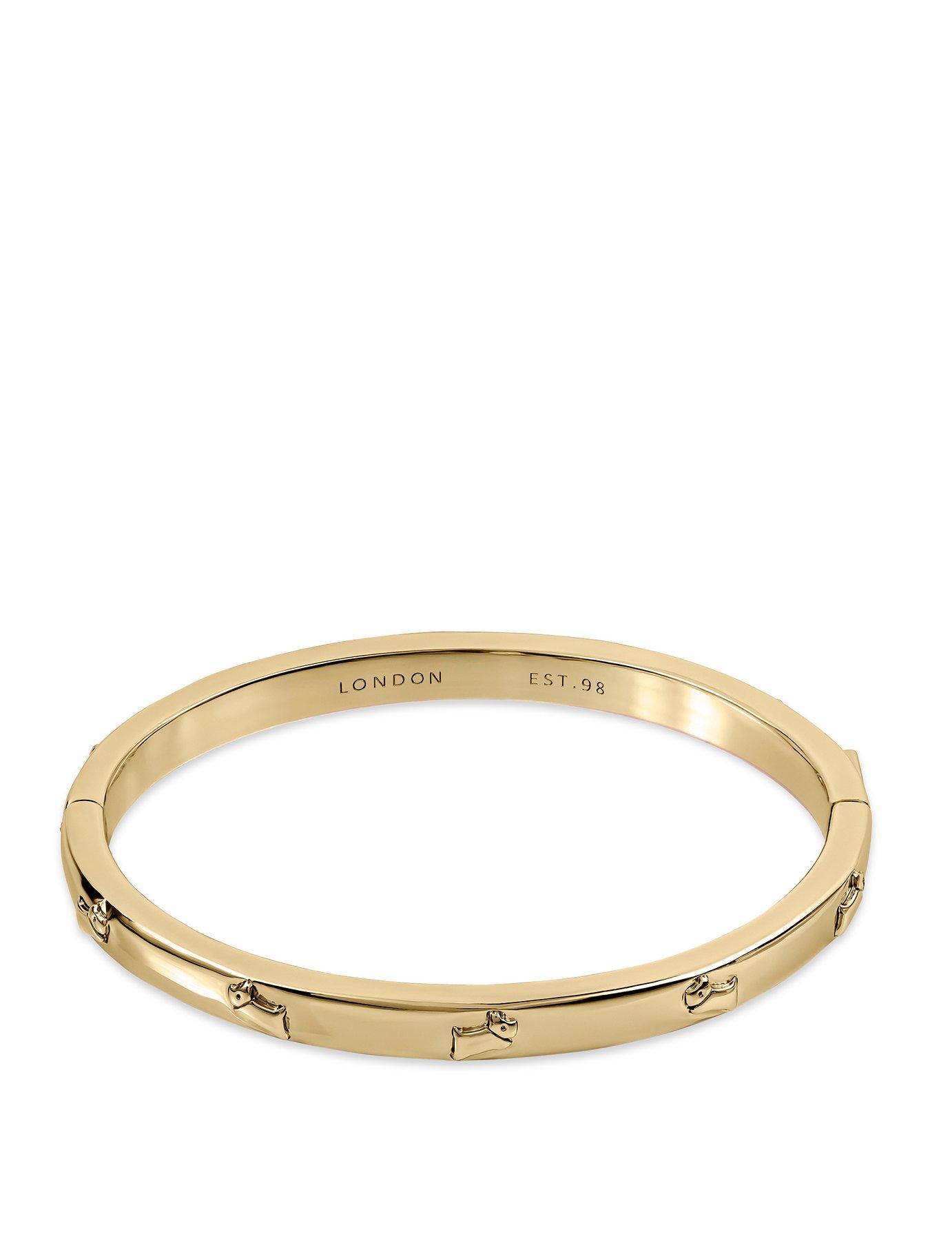 Image 1 of 5 of Radley 18ct GP Jumping Dog Bangle