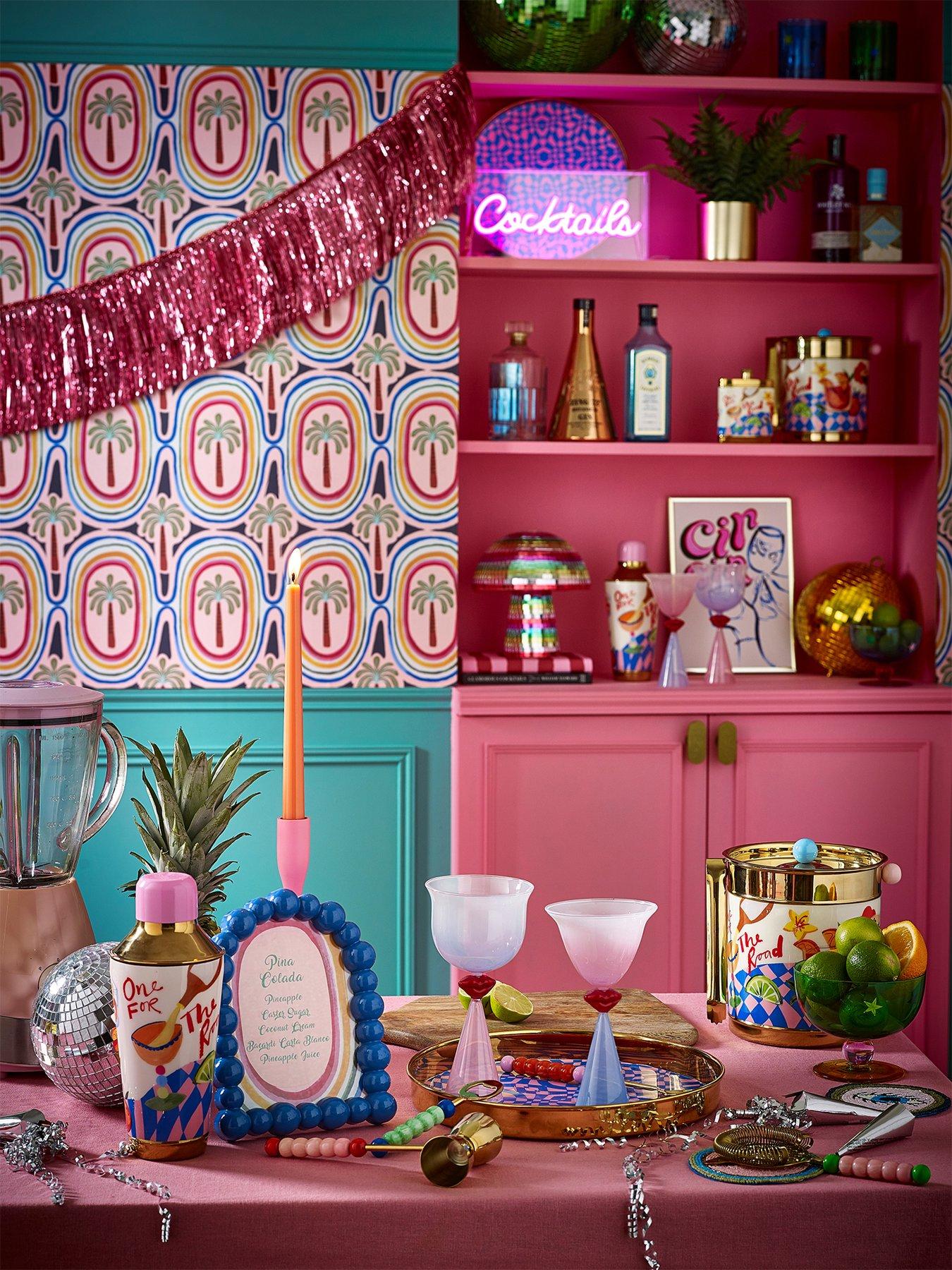 Eleanor Bowmer Set Of 2 Wine Glasses Pink