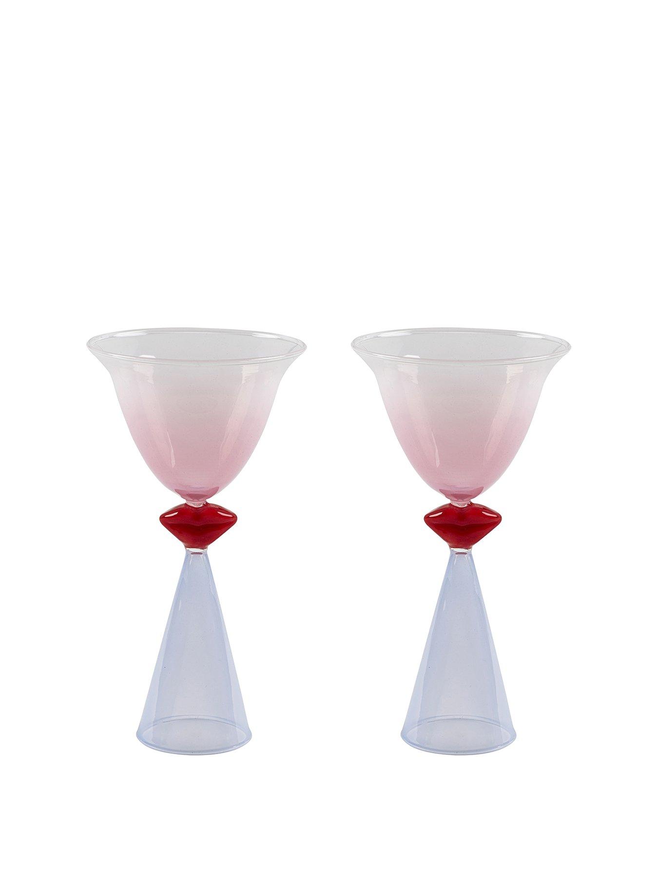 Image 2 of 5 of Eleanor Bowmer Set Of 2 Wine Glasses Blue
