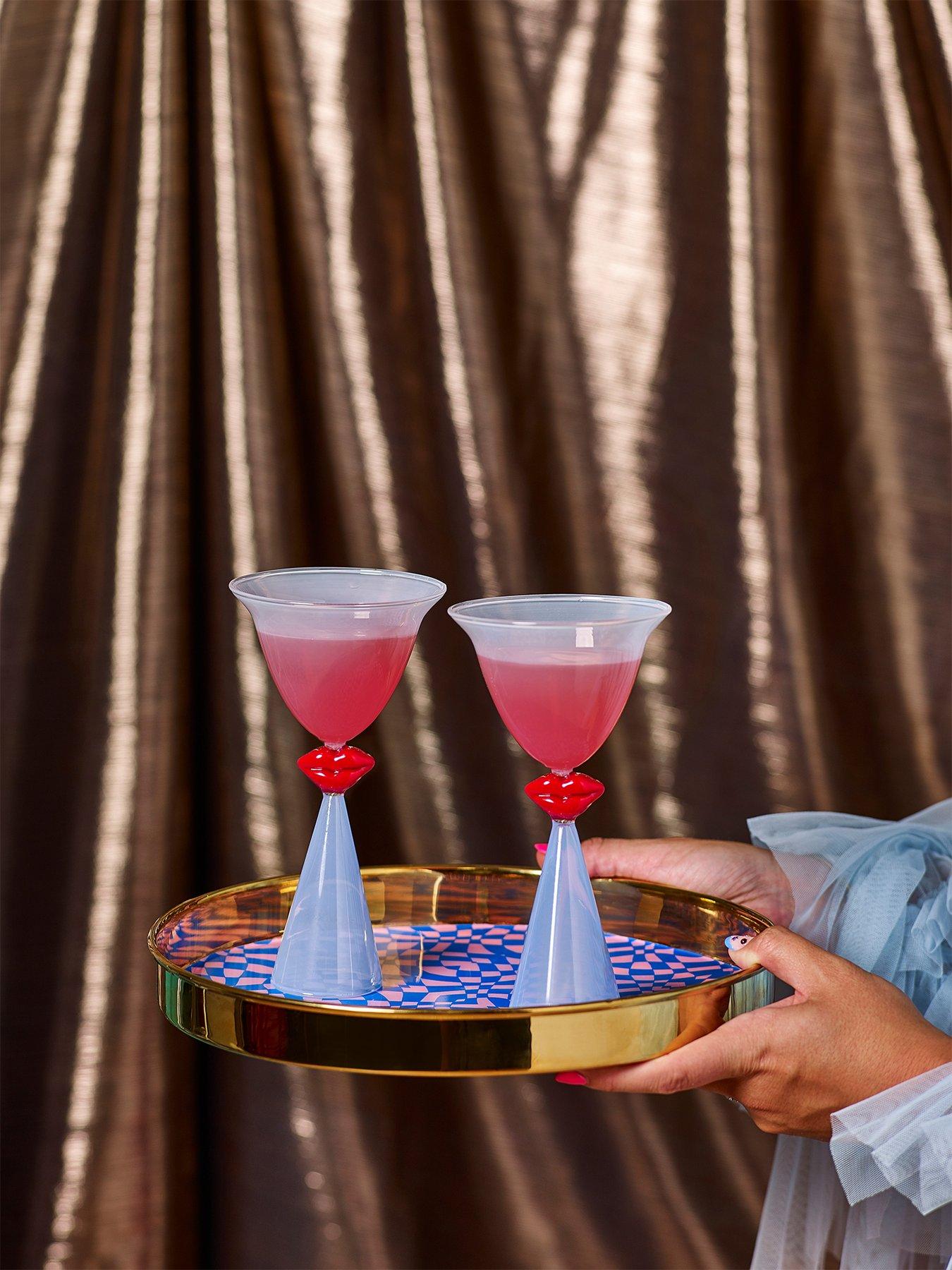 Image 4 of 5 of Eleanor Bowmer Set Of 2 Wine Glasses Blue