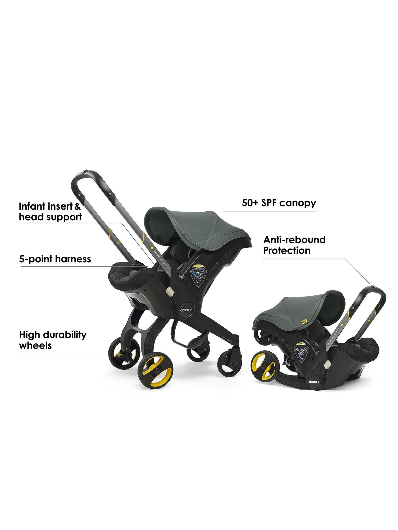 Image 4 of 6 of Doona Doona+ Infant Car Seat - Slate Green