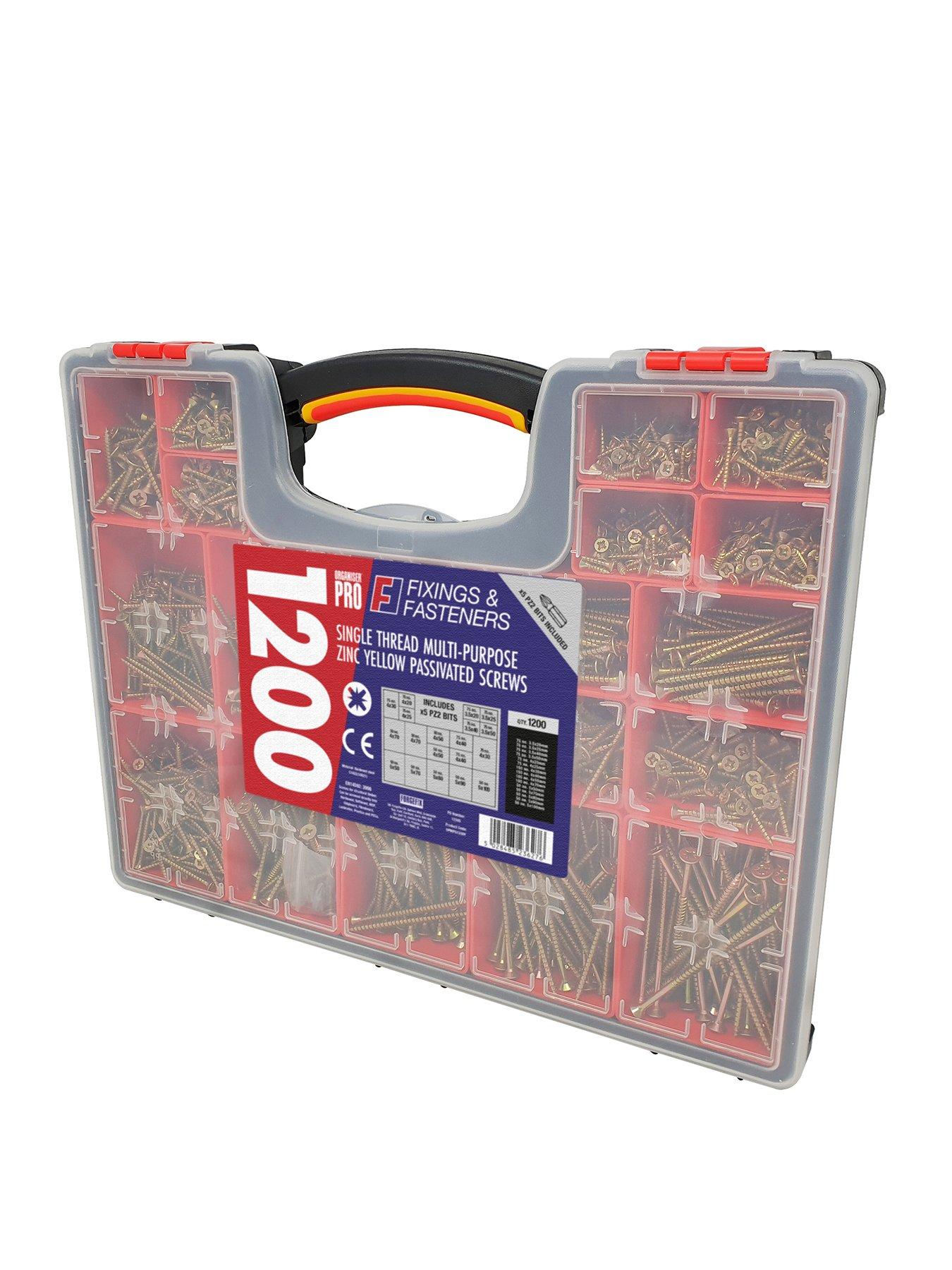 Image 1 of 1 of ForgeFix Organiser Pro Multi-Purpose Wood Screw Kit, 1200 Piece