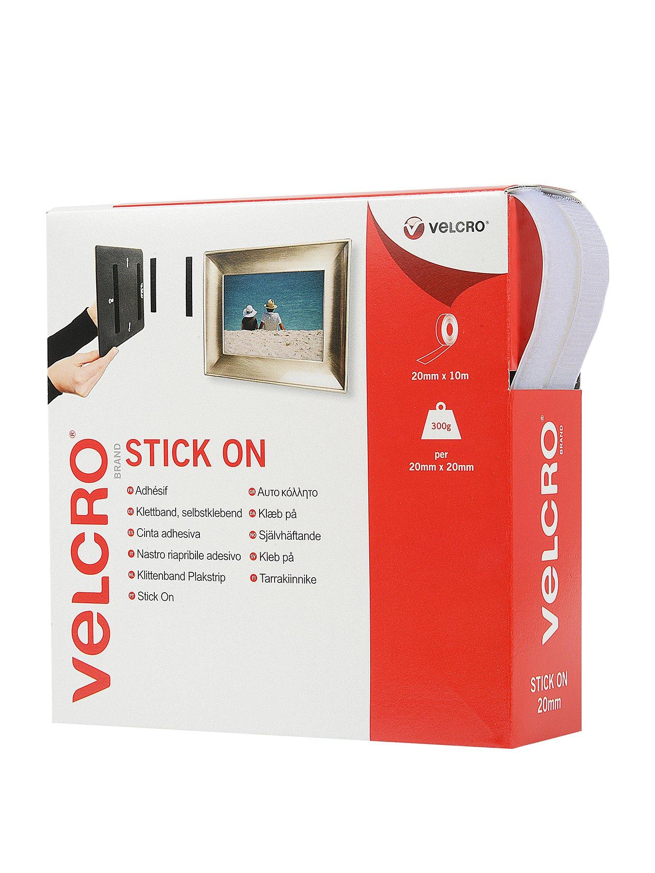 Velcro Brand Stick On Tape 20mm x 10m White