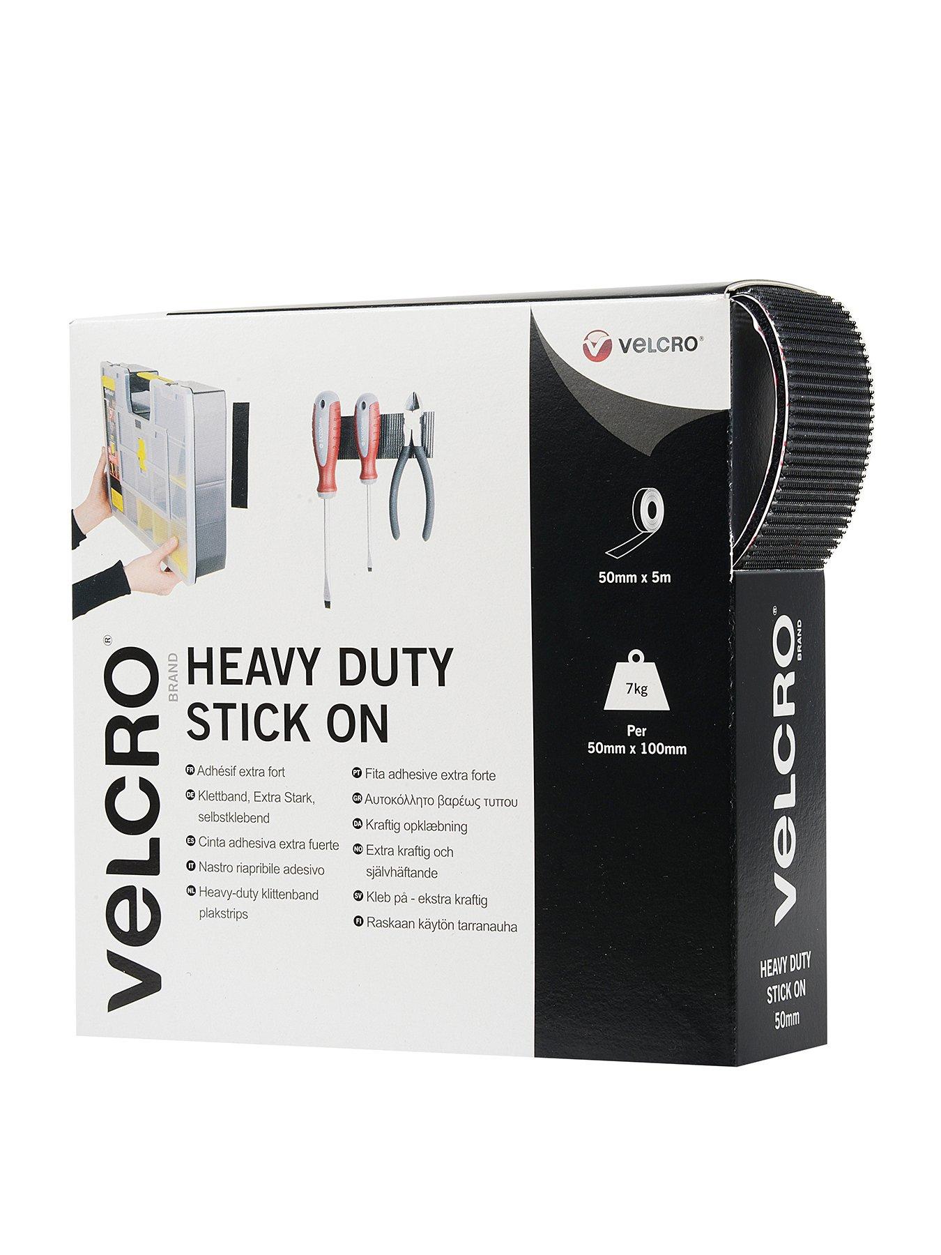 Velcro Brand Heavy-Duty Stick On Tape 50mm x 5m Black