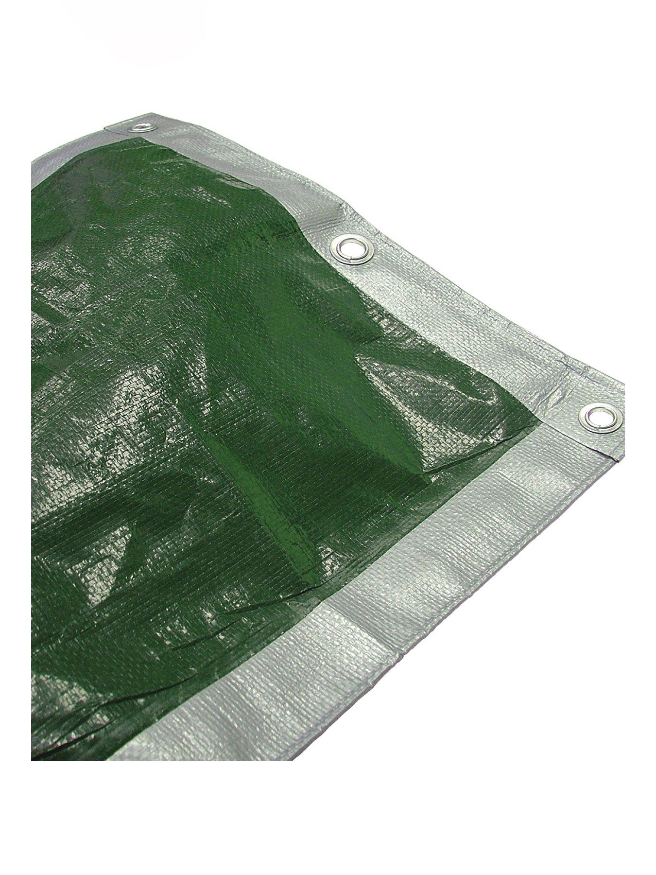 Image 1 of 5 of Faithfull Tarpaulin Green/Silver 3.6 x 2.7m (12 x 9ft) 80gsm