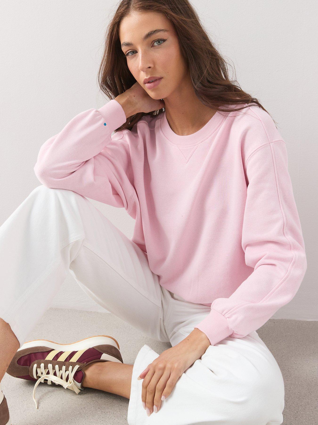 Image 1 of 6 of The Very Collection Crew Neck Sweatshirt - Pink