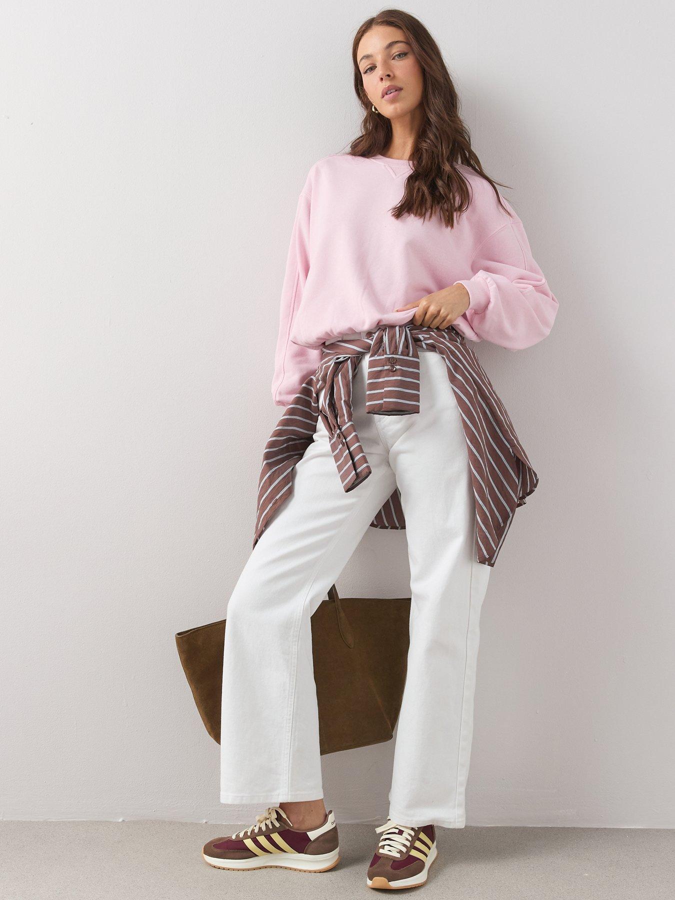 Image 3 of 6 of The Very Collection Crew Neck Sweatshirt - Pink