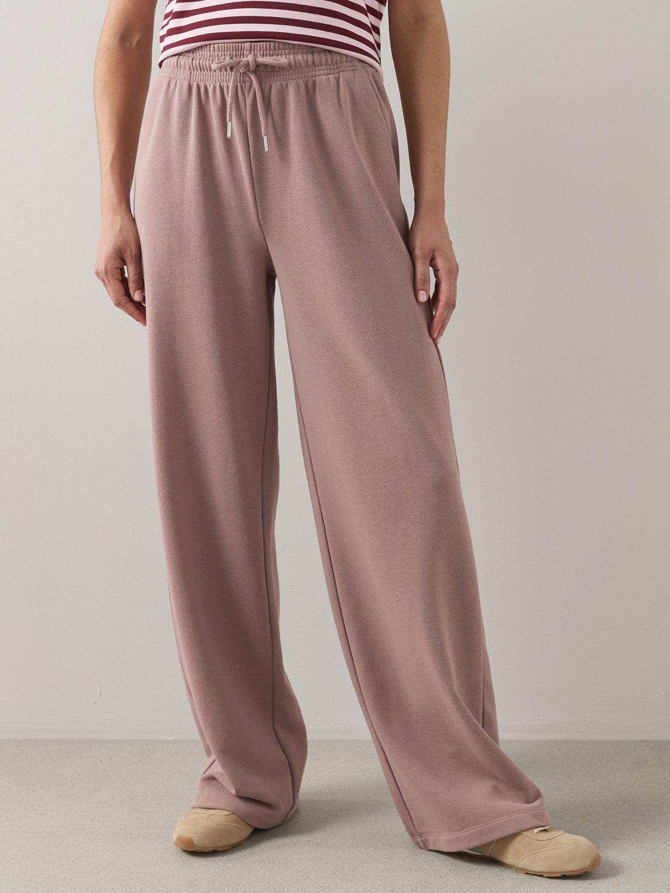 The Very Collection Wide Leg Relaxed Joggers - Taupe