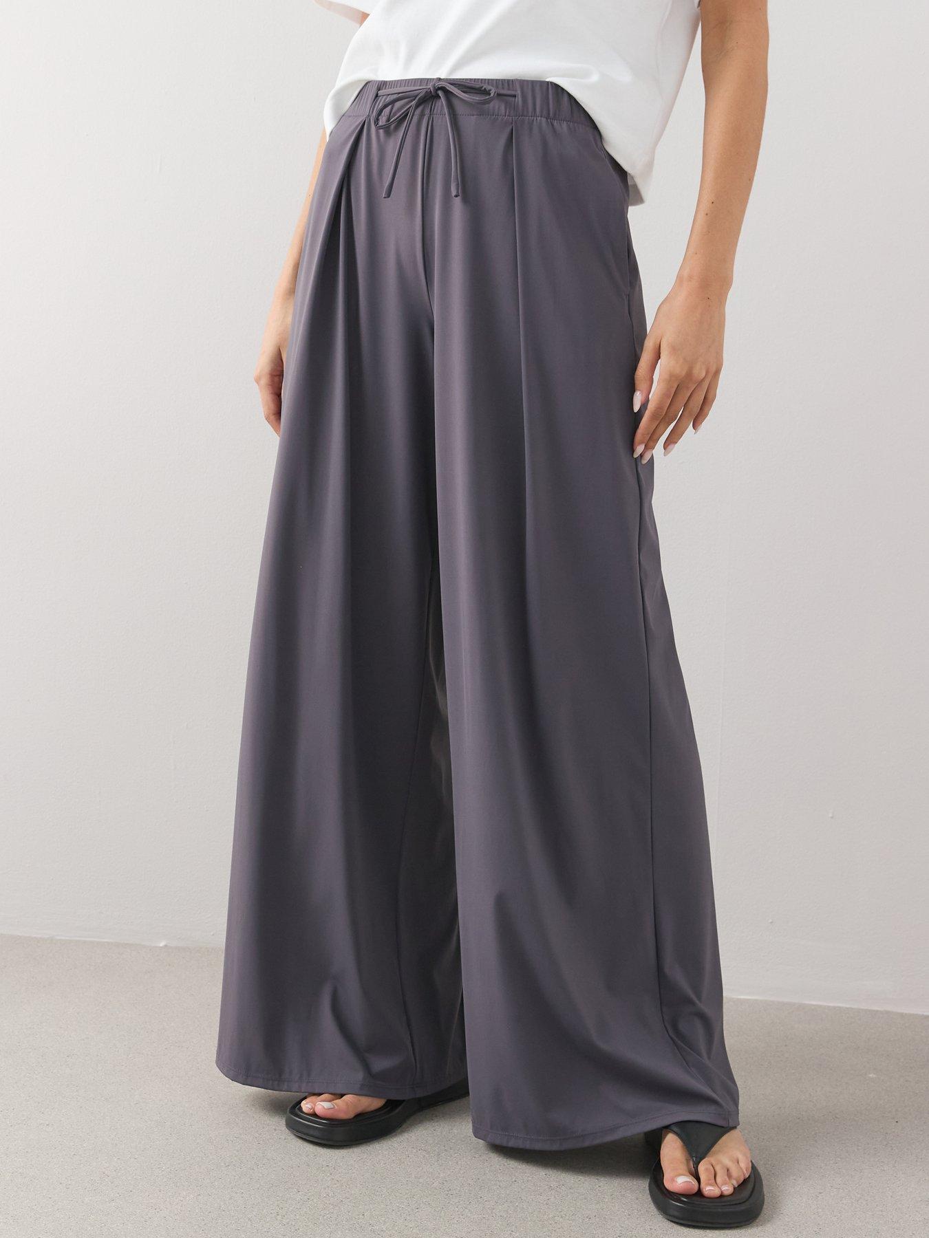 Image 3 of 6 of The Very Collection Tie Front Wide Leg Stretch Trouser