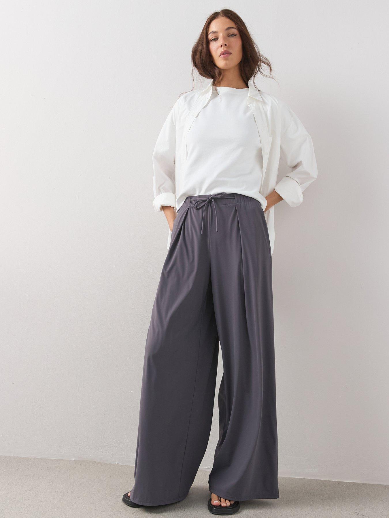 Image 4 of 6 of The Very Collection Tie Front Wide Leg Stretch Trouser