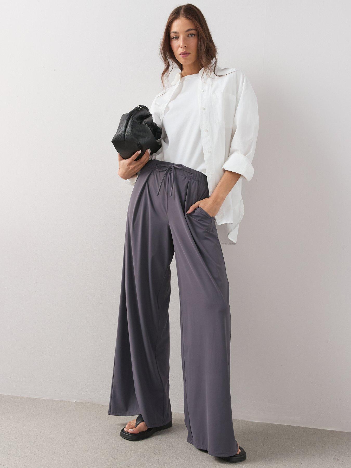Image 5 of 6 of The Very Collection Tie Front Wide Leg Stretch Trouser