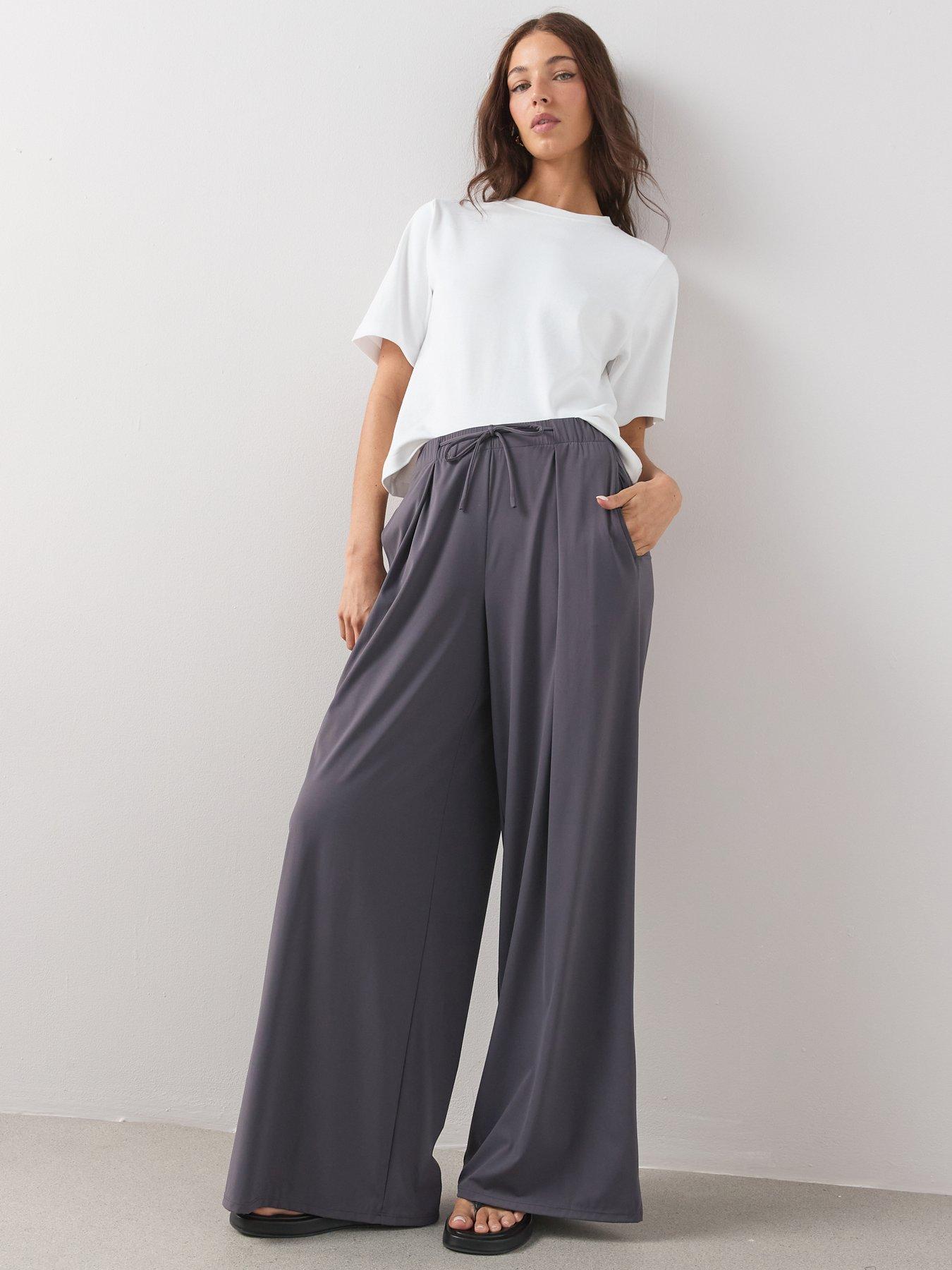 Image 6 of 6 of The Very Collection Tie Front Wide Leg Stretch Trouser