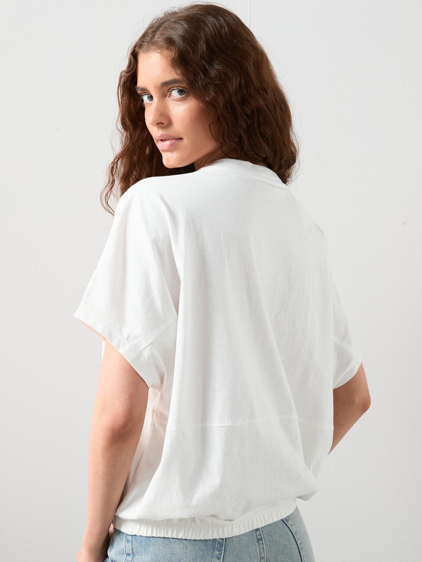 Image 2 of 7 of The Very Collection Bubble Hem Waist Tee