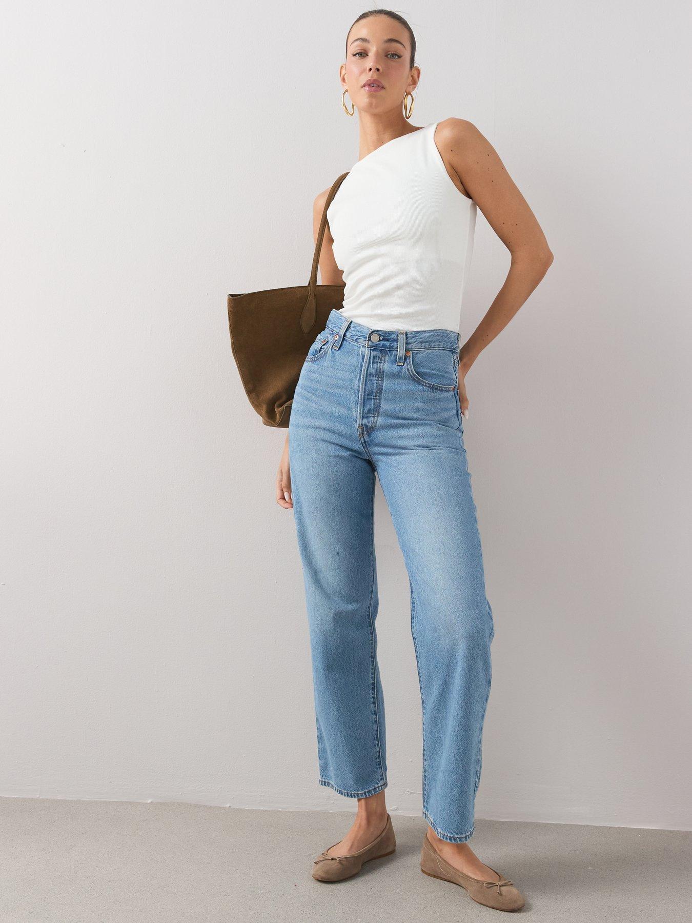 Image 5 of 6 of The Very Collection Boat Neck Ribbed Vest - White