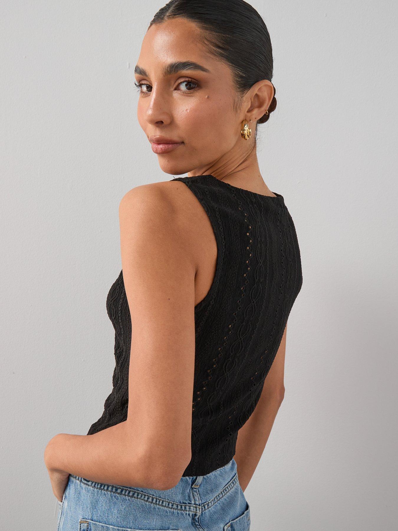 Image 2 of 6 of The Very Collection Button Sleeveless Co-ord Top