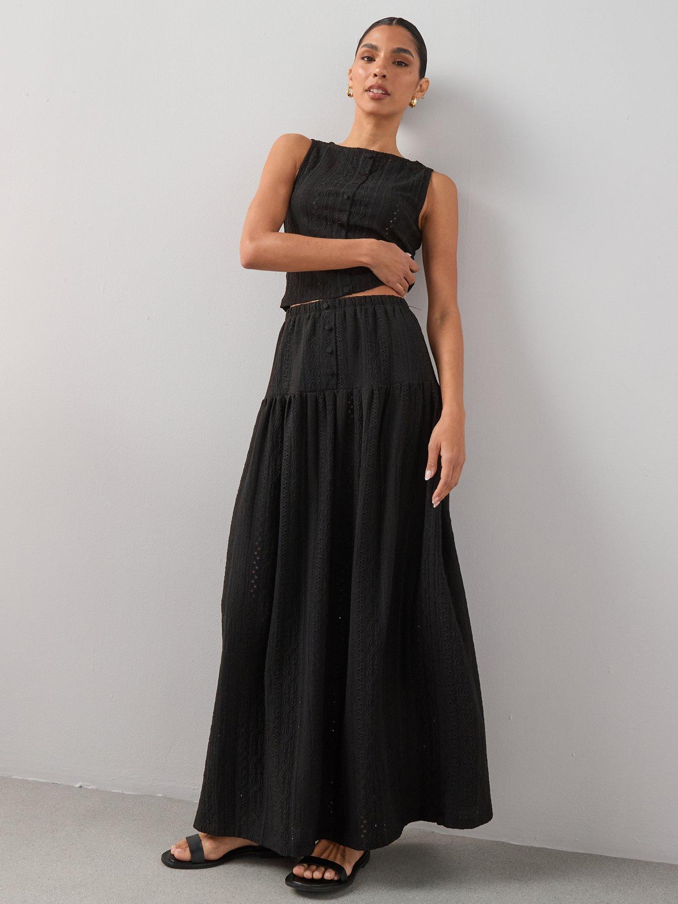 The Very Collection Button Co-ord Maxi Skirt
