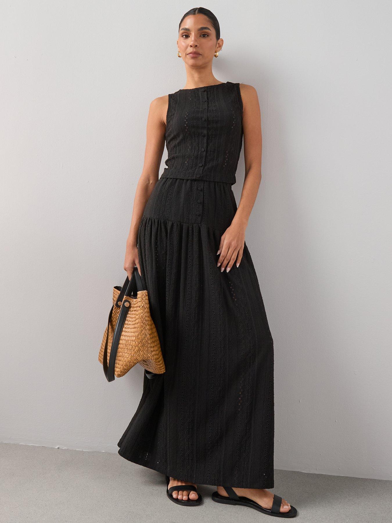 Image 4 of 6 of The Very Collection Button Co-ord Maxi Skirt