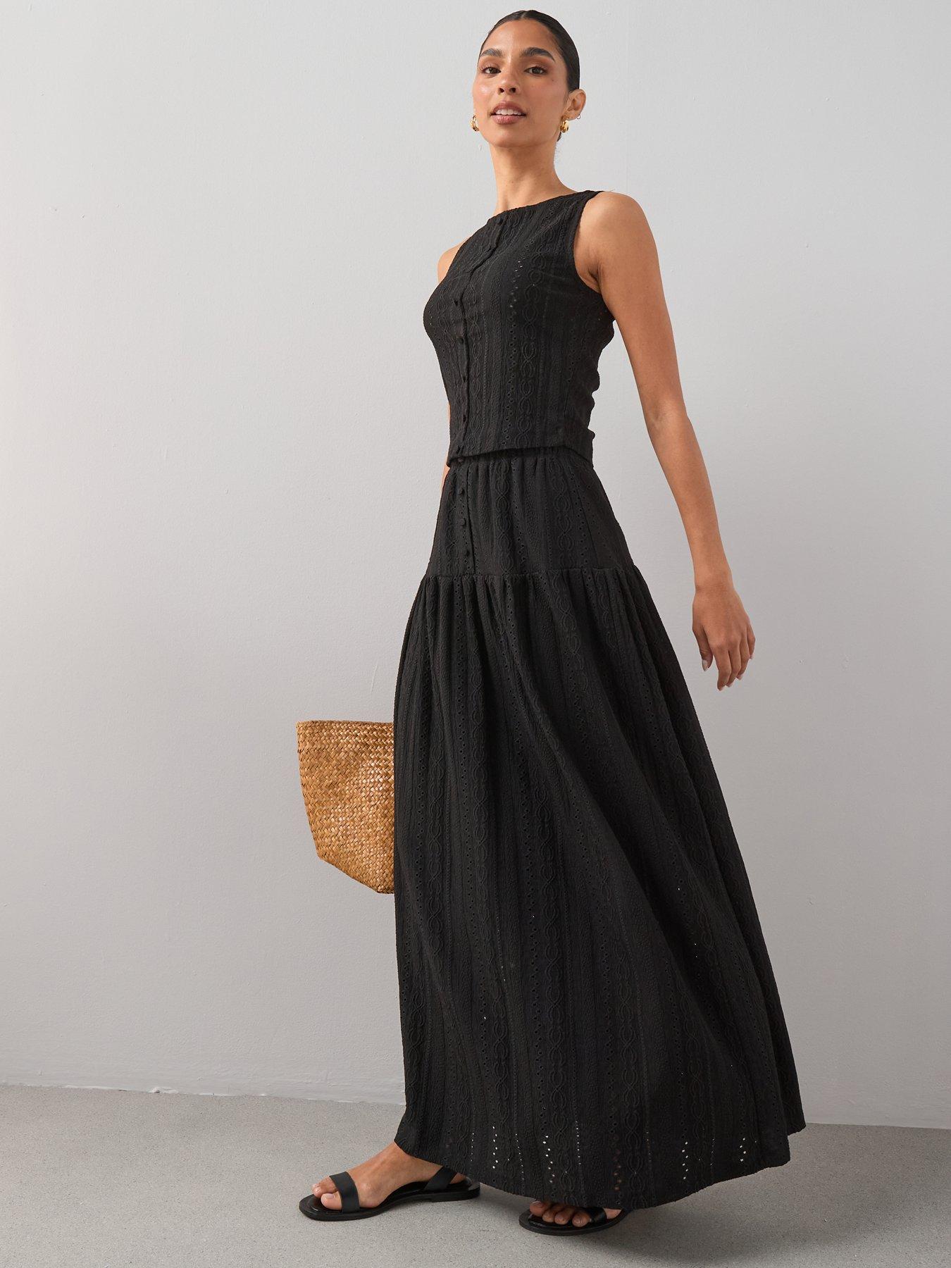 Image 6 of 6 of The Very Collection Button Co-ord Maxi Skirt