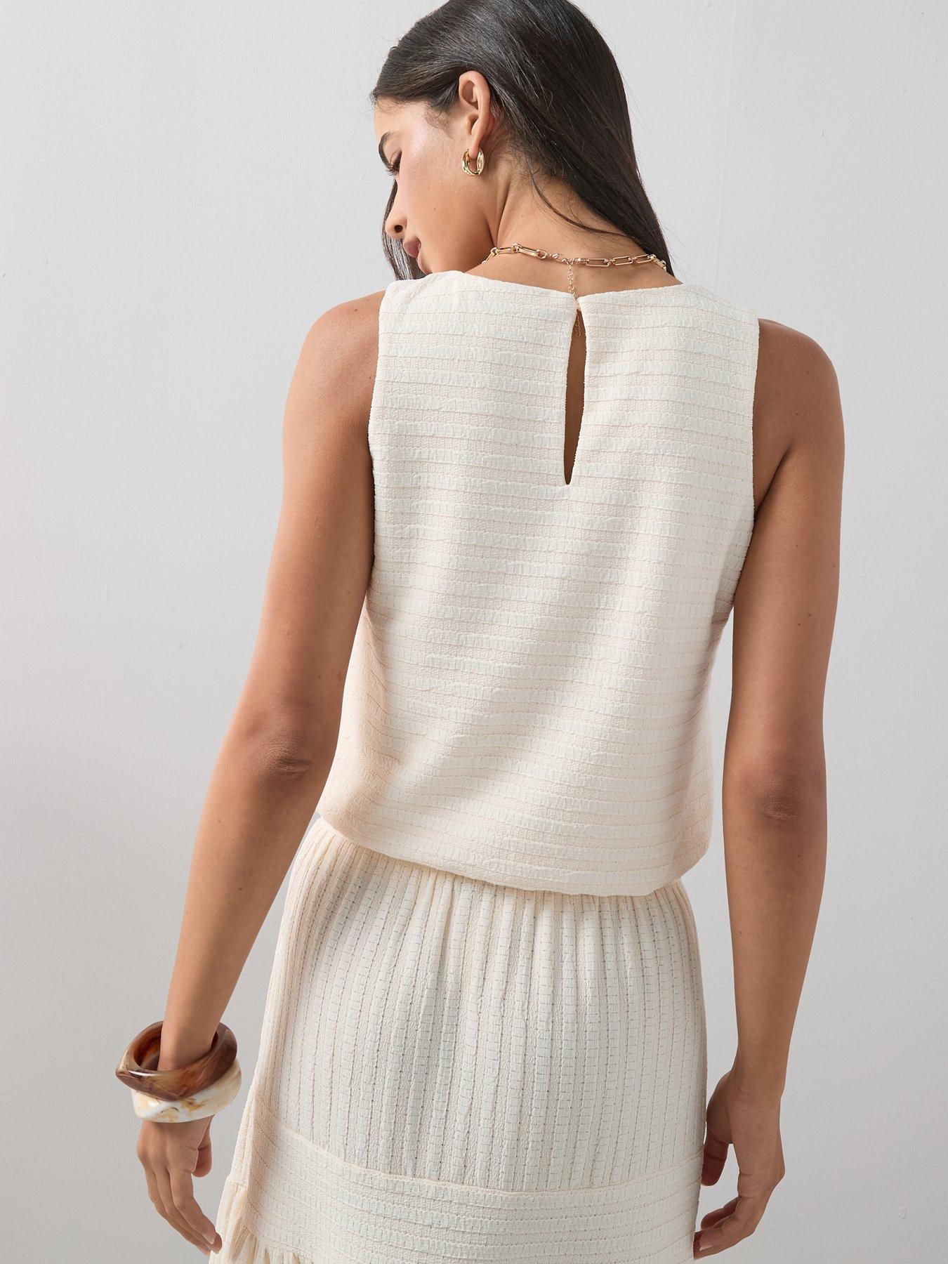 Image 2 of 7 of The Very Collection Textured Sleeveless Co-ord Top