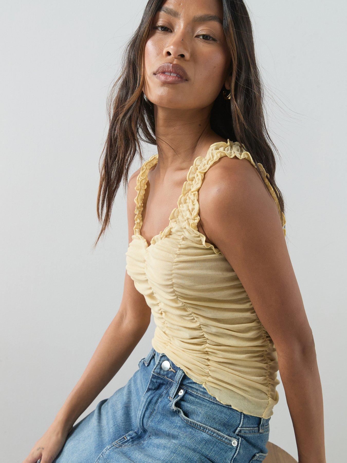 The Very Collection Ruched Vest - Yellow