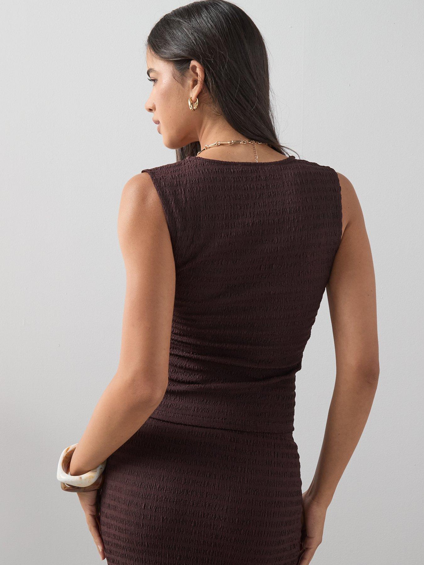 Image 2 of 6 of The Very Collection Vneck Textured Vest Co-ord