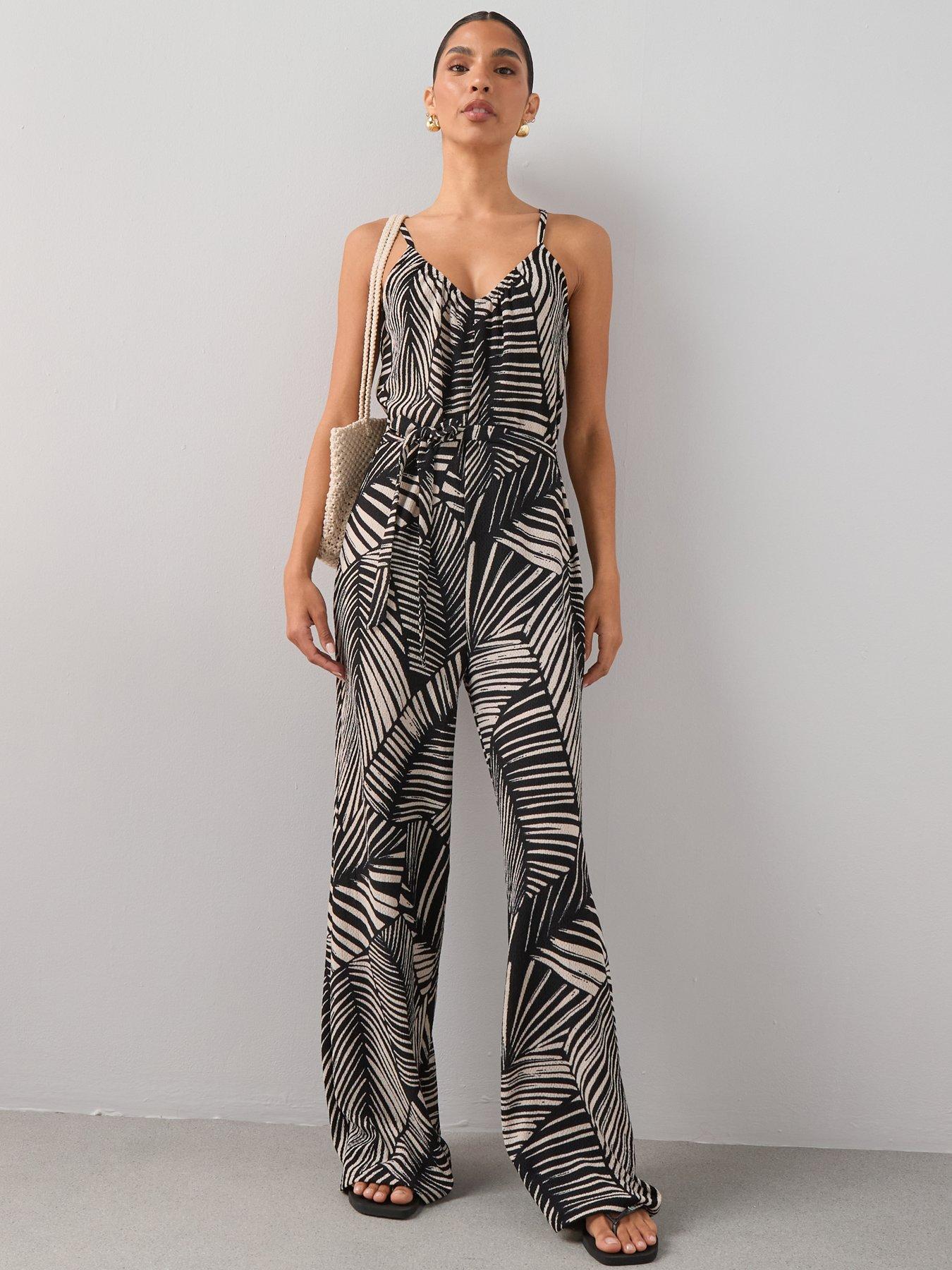 Image 6 of 7 of The Very Collection Textured Stretch Strappy Jumpsuit