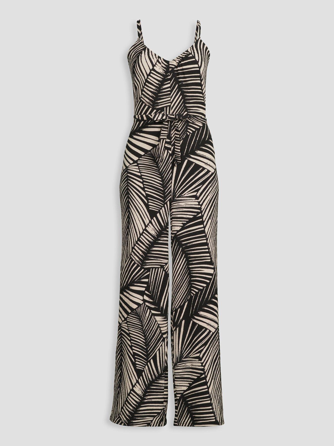 Image 7 of 7 of The Very Collection Textured Stretch Strappy Jumpsuit