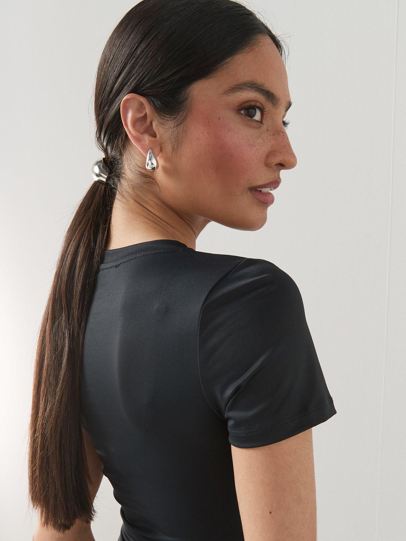 Image 4 of 7 of The Very Collection Soft Touch Short Sleeve Tee - Black