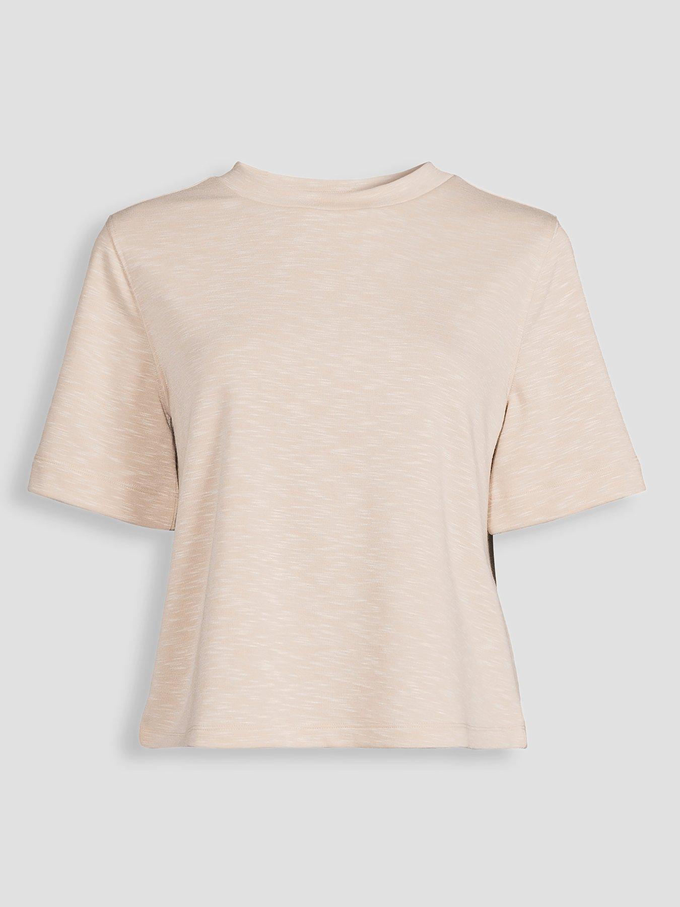 Image 7 of 7 of The Very Collection Slub Heavy Weight T-Shirt Co-Ord - Cream