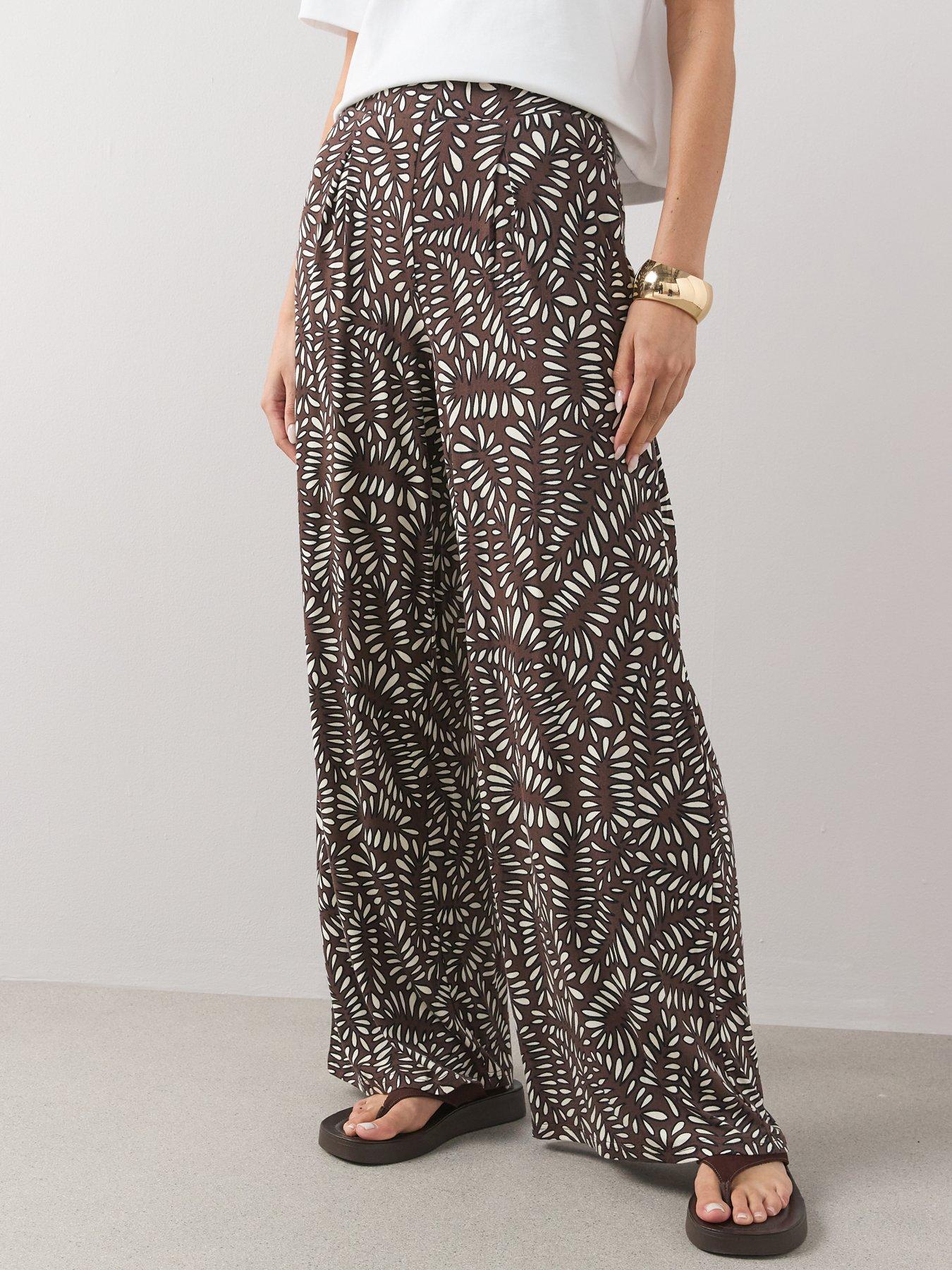Image 1 of 5 of The Very Collection Stretch Wide Leg Trousers