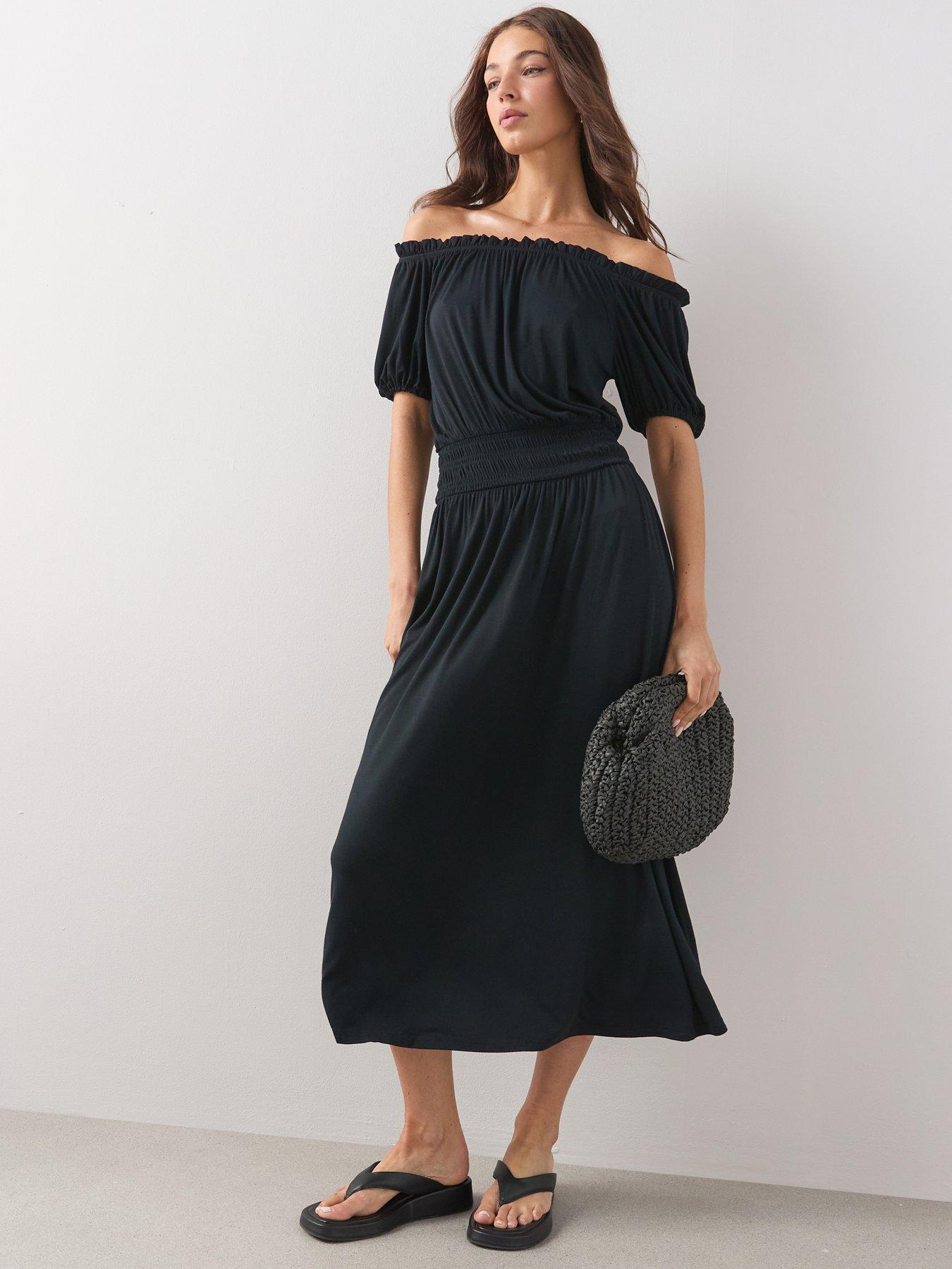 The Very Collection Stretch Bardot Midaxi Dress