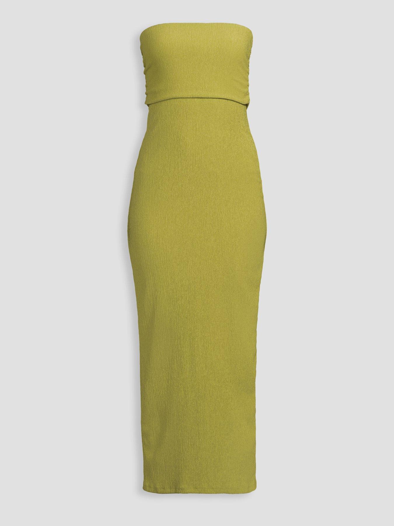 cyan green dress The Jetset - White Bamboo Bandeau Maxi Dress main image 0